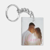 Schlüsselanhänger für personalisierte Foto- und Te (Vorderseite links)