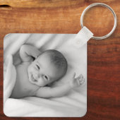 Schlüsselanhänger für personalisiertes Foto und Te (Rückseite)