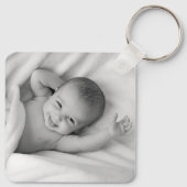 Schlüsselanhänger für personalisiertes Foto und Te (Rückseite)