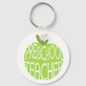 Schlüsselanhänger für Preschool-Lehrer - Grüner Ap (Vorderseite)