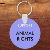 Schlüsselanhänger für Tierrechte, blau (Vorderseite)