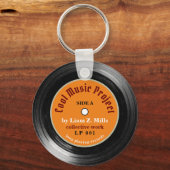 Schlüsselanhänger für Vinyl-Schallplatten mit Name (Vorderseite)