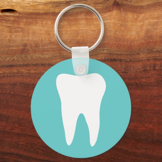 Schlüsselanhänger für Zahntechnik mit weißem Zahnl (Vorderseite)