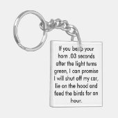 Schlüsselanhänger "fütternd der Vögel" (Vorderseite links)