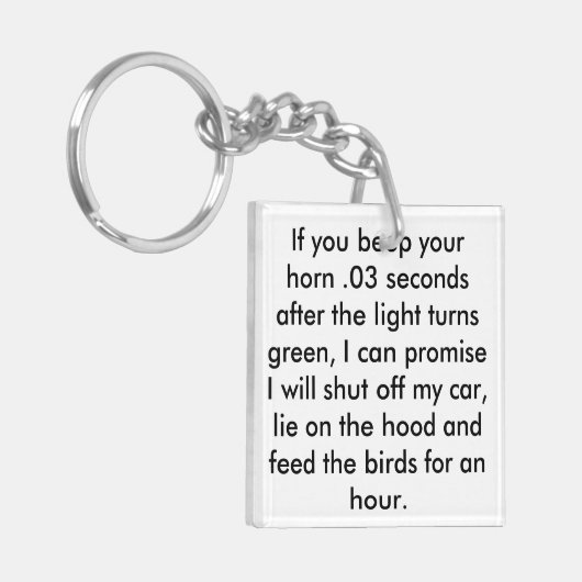 Schlüsselanhänger "fütternd der Vögel" (Vorderseite links)