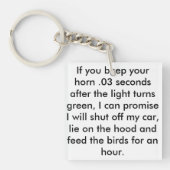 Schlüsselanhänger "fütternd der Vögel" (Vorderseite)