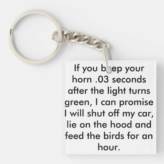 Schlüsselanhänger "fütternd der Vögel" (Vorderseite)