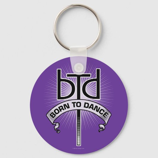 Schlüsselanhänger "geboren zu tanzen" (Basic) (Vorderseite)
