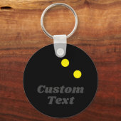 Schlüsselanhänger-Geschenk für doppelgelbe PunktSq Schlüsselanhänger (Vorderseite)