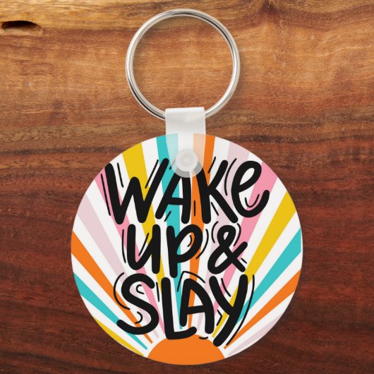 Schlüsselanhänger geweckt und aufgelegt (Vorderseite)