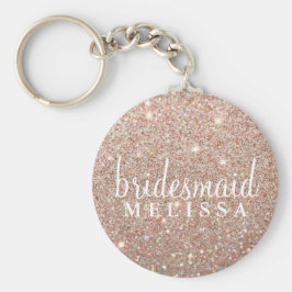 Schlüsselanhänger Glitzer Bridesmaid - Rose Gold