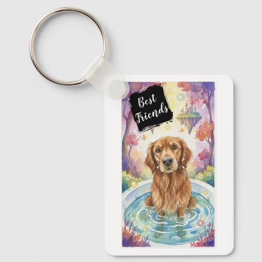 Schlüsselanhänger Golden Retriever bester Freund (Vorderseite)