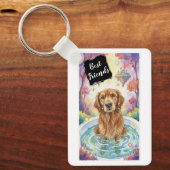 Schlüsselanhänger Golden Retriever bester Freund (Vorderseite)