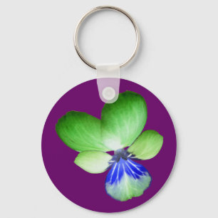 Schlüsselanhänger "Green and Blue Pansy"