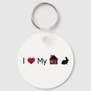 Schlüsselanhänger "I Liebe My House Rabbit"