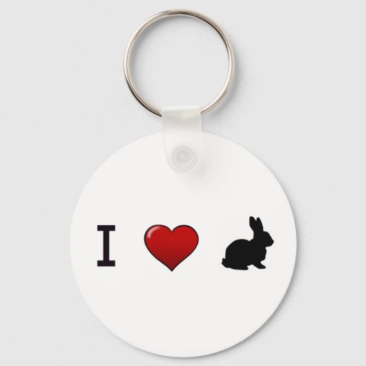 Schlüsselanhänger "I Liebe Rabbits" (Vorderseite)