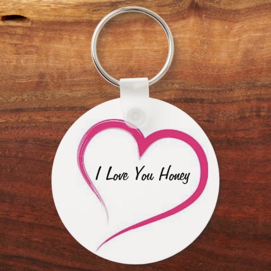 Schlüsselanhänger I Liebe You Honey (Vorderseite)