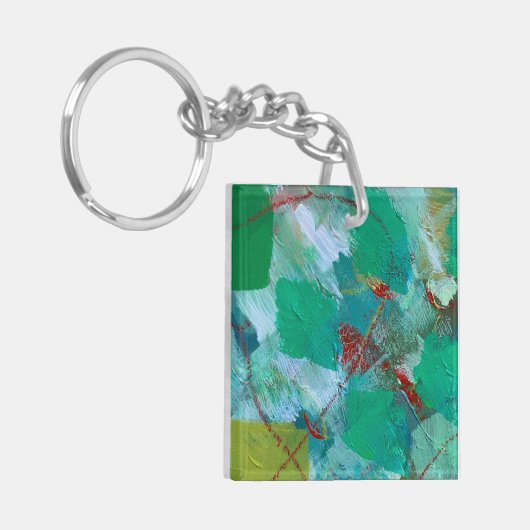 Schlüsselanhänger im Marmordesign (Vorderseite links)