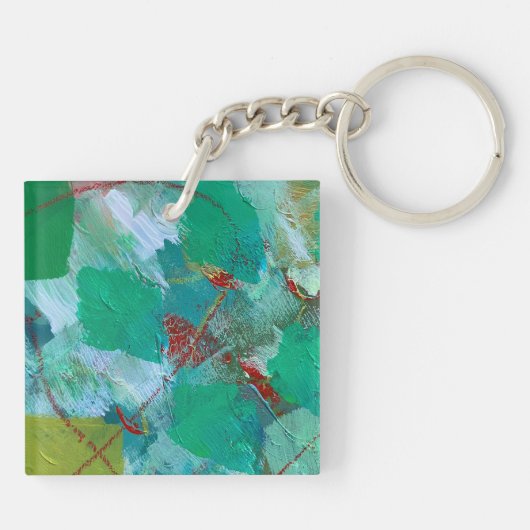 Schlüsselanhänger im Marmordesign (Rückseite)