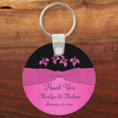 Schlüsselanhänger in Schwarz-Rosa (Vorderseite)