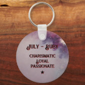 Schlüsselanhänger Juli Birthstone - Ruby Moth Desi (Rückseite)
