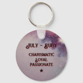 Schlüsselanhänger Juli Birthstone - Ruby Moth Desi (Rückseite)
