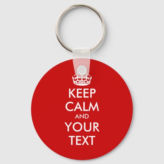 Schlüsselanhänger "Keep calm" | Anpassbare Vorlage (Vorderseite)
