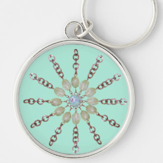 Schlüsselanhänger - Kupferketten und -perlen