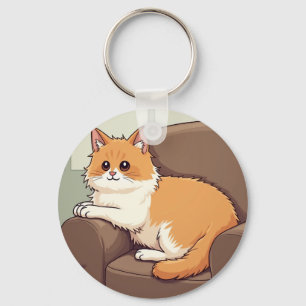 Schlüsselanhänger & Lanyards (Niedliche Katze mit 