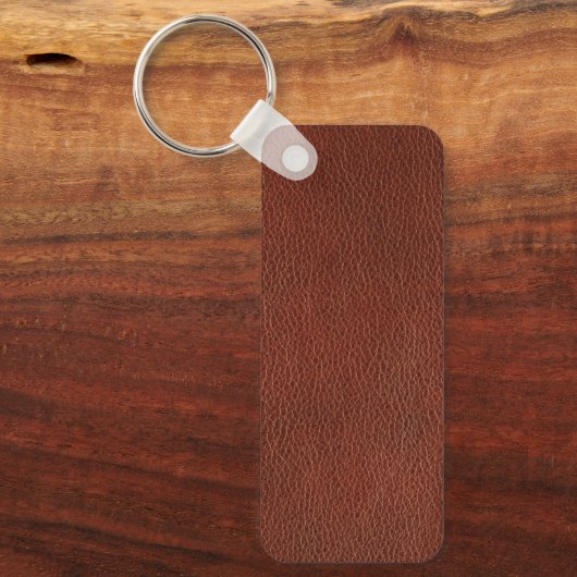 Schlüsselanhänger Leather Metal Rectangle (Vorderseite)