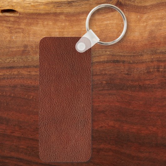 Schlüsselanhänger Leather Metal Rectangle (Rückseite)