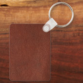 Schlüsselanhänger Leather Metal Rectangle (Rückseite)