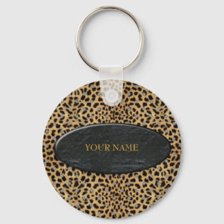 Schlüsselanhänger Leopard Stone Fügen Sie Ihren Na