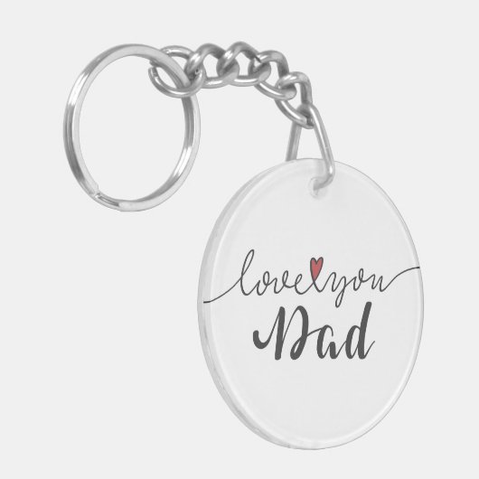 Schlüsselanhänger Liebe-Sie Vater-glücklicher des (Vorderseite links)