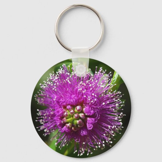 Schlüsselanhänger lila Blume (Vorderseite)