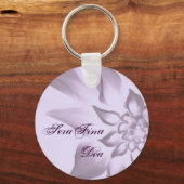 Schlüsselanhänger lila Blume (Vorderseite)