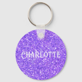 Schlüsselanhänger lila funkelnder Glitzer