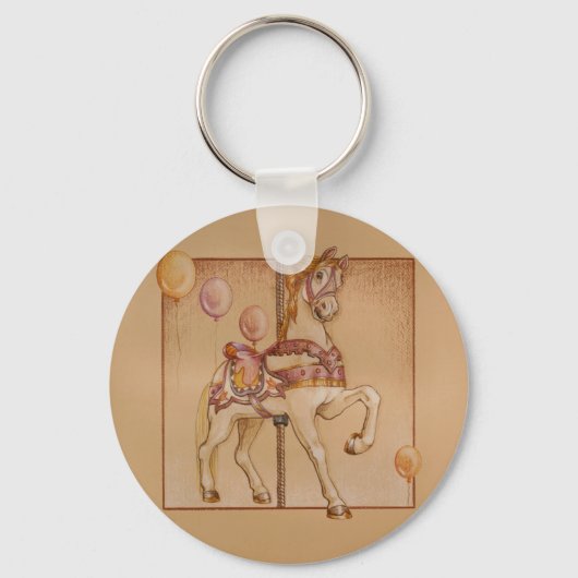 Schlüsselanhänger - Lila Pony Carousel (Vorderseite)