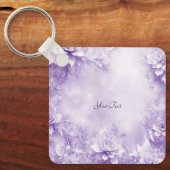 Schlüsselanhänger lila weiße Blume (Vorderseite)