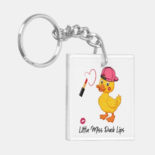 Schlüsselanhänger "Little Miss Duck Lips" (Vorderseite links)