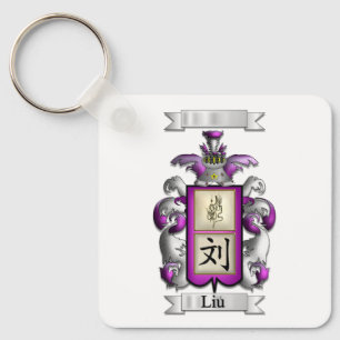 Schlüsselanhänger Liu  Nachname und Schild