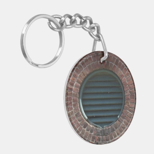 Schlüsselanhänger - Luftabsperrung in Ziegelstein (Vorderseite links)