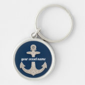 Schlüsselanhänger Marine Custom Captain Boot Name (Vorne)