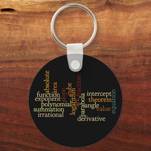 Schlüsselanhänger mathematischer Begriffe (Vorderseite)