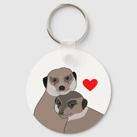 Schlüsselanhänger "Meerkats in Liebe" (Vorderseite)