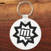 Schlüsselanhänger MG-Symbol (B/W) (Vorderseite)
