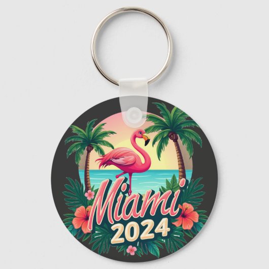 Schlüsselanhänger Miami 2024 - Tropische Erinnerun (Vorderseite)