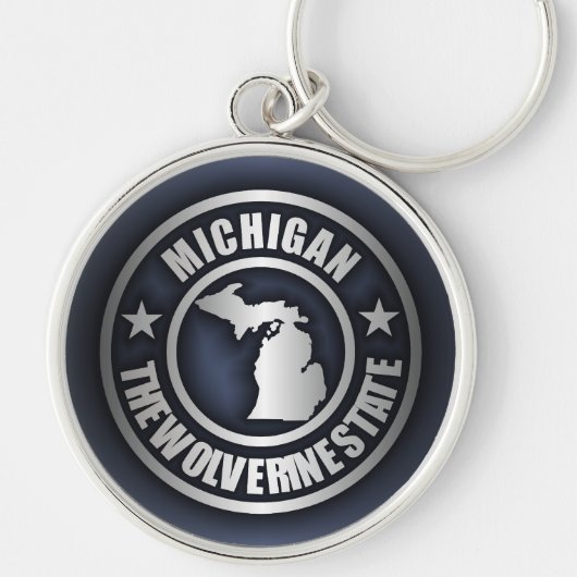 Schlüsselanhänger "Michigan Steel" (blau) (Vorne)
