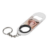 Schlüsselanhänger Mini Flaschenöffner (Vorderseite Schrägansicht)