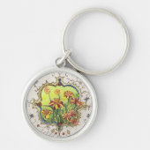 Schlüsselanhänger-Miniaturringelblumen Schlüsselanhänger (Vorne)